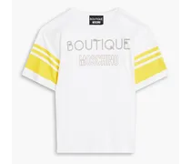 Printed cotton-jersey T-shirt - Yellow
