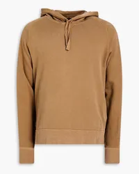 Officine Generale French cotton-terry hoodie - Brown Brown