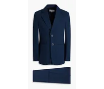 Cotton-blend twill suit - Blue