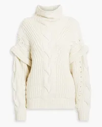 IRO Yris cable-knit wool-blend turtleneck sweater - White White