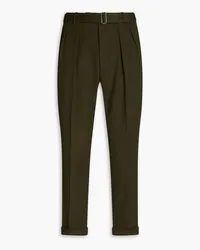 Officine Generale Pierre belted mileskin pants - Green Green