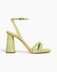 Sam Edelman Kia bead-embellished faux raffia sandals - Green Green