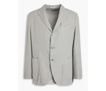 Cotton-twill blazer - Gray