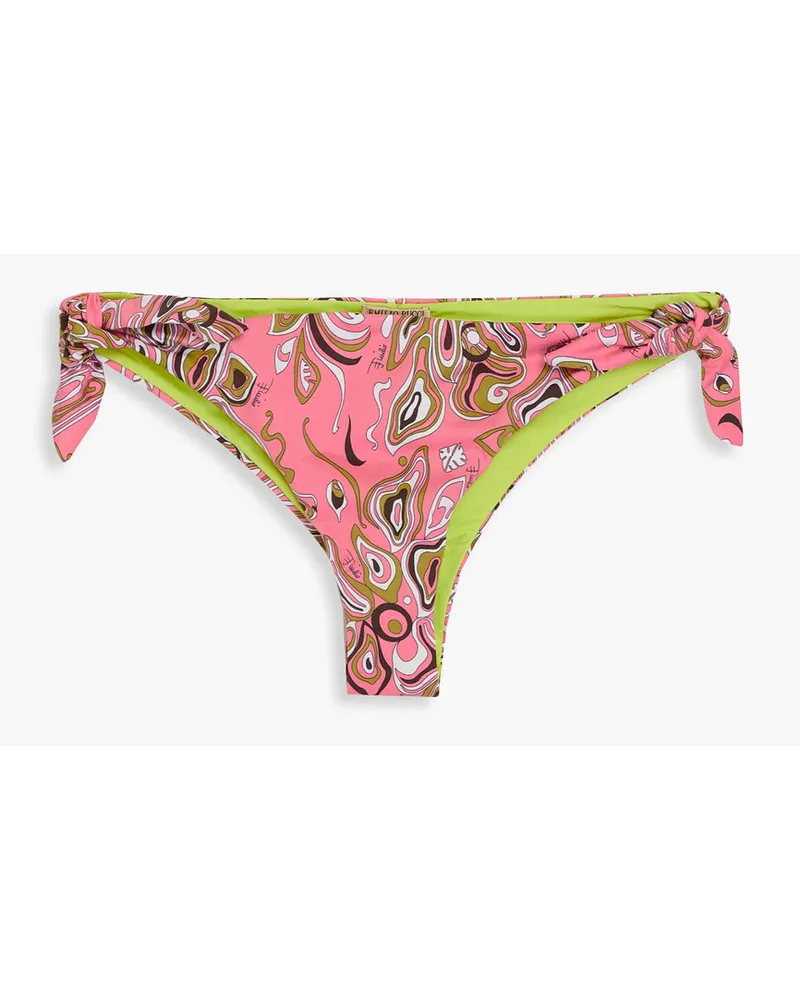 Emilio Pucci Printed low-rise bikini briefs - Pink Pink