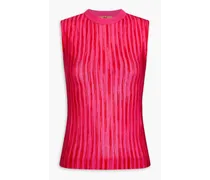 Striped knitted tank - Pink