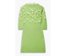 Camilla open-back intarsia mohair-blend mini dress - Green