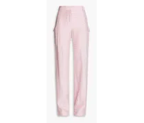 Morango gingham jacquard straight-leg pants - Pink