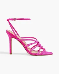 Veronica Beard Aneesha twisted suede sandals - Pink Pink