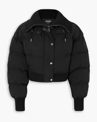 Jacquemus Caraco layered ribbed-knit and quilted shell jacket - Black Black