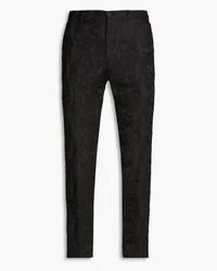 Dolce & Gabbana Slim-fit satin-jacquard pants - Black Black