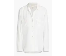 Margaret silk crepe de chine shirt - White