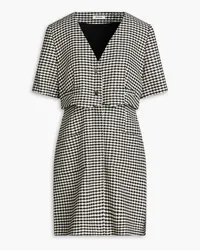 Sandro Houndstooth tweed mini dress - Black Black