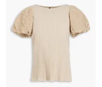 Ribbed jersey top - Neutral