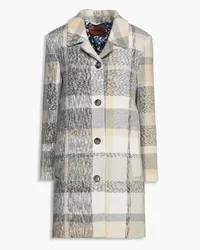 Missoni Checked wool-blend coat - White White