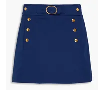 Hester skirt-effect cotton-blend twill shorts - Blue