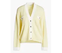 Wool and cashmere-blend cardigan - Yellow