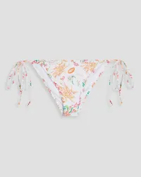 Charo Ruiz Printed low-rise bikini briefs - White White