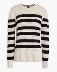 Autumn Cashmere Stiped intarsia-knit sweater - Neutral Neutral