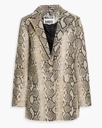 Walter Baker Kiki snake-effect leather blazer - Animal print Animal