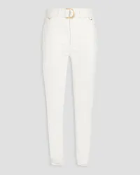 Aje. Bianca embellished high-rise slim-leg jeans - White White