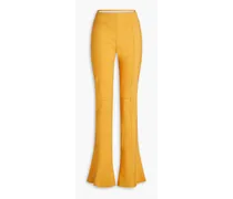 Tangelo stretch-wool flared pants - Yellow