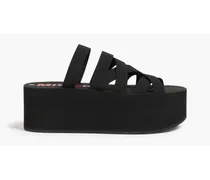 Foami stretch platform sandals - Black