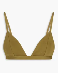 Mara Hoffman Astrid triangle bikini top - Green Green