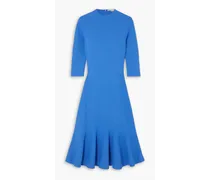 Pleated knitted dress - Blue