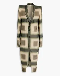 Rick Owens Printed silk-chiffon coat - Black Black