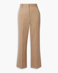 Nili Lotan Corette cropped wool-gabardine straight-leg pants - Brown Brown