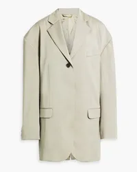 Acne Studios Oversized tie-detailed satin blazer - Green Green