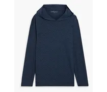 London stretch-modal jersey hoodie - Blue