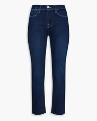 Frame Denim Le High Straight cropped high-rise straight-leg jeans - Blue Blue