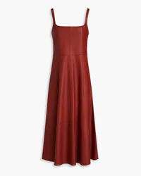 Vince Leather midi dress - Red Red