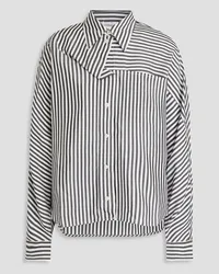 Victoria Beckham Striped poplin shirt - White White