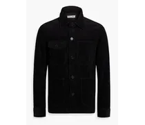 Cotton-corduroy overshirt - Black