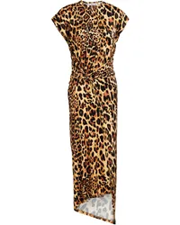 Paco Rabanne Asymmetric wrap-effect leopard-print stretch-jersey dress - Animal print Animal