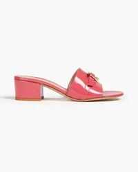 Gianvito Rossi Embellished patent-leather mules - Pink Pink