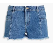 Karlie frayed denim shorts - Blue