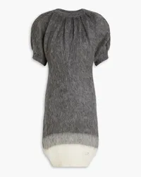 Paco Rabanne Dégradé mohair-blend mini dress - Gray Gray