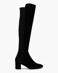 Stuart Weitzman Gillian stretch-suede and neoprene knee boots - Black Black