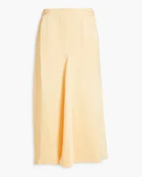 tibi Satin-twill midi skirt - Yellow Yellow