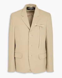 Jacquemus Appliquéd linen-canvas blazer - Neutral Neutral