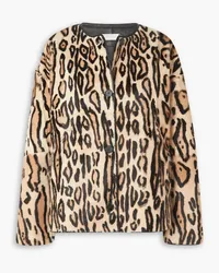 UTZON Jovanne leopard-print goat hair jacket - Animal print Animal