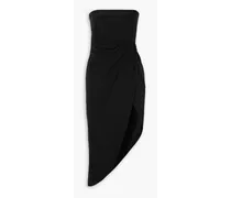 GAUGE81 Lica strapless asymmetric silk-satin dress - Black Black