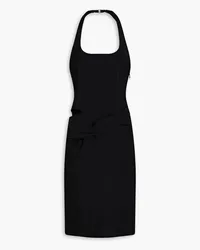 Jacquemus Hielo cutout draped wool-blend halterneck dress - Black Black