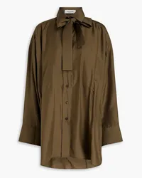 Valentino Garavani Pleated silk shirt - Green Green