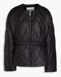 Ganni Quilted shell jacket - Black Black