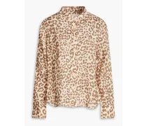 Leopard-print linen shirt - Animal print