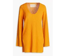 Irisandra ribbed-knit sweater - Yellow